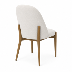 Liverpool Dining Chair: Ivory natural wood